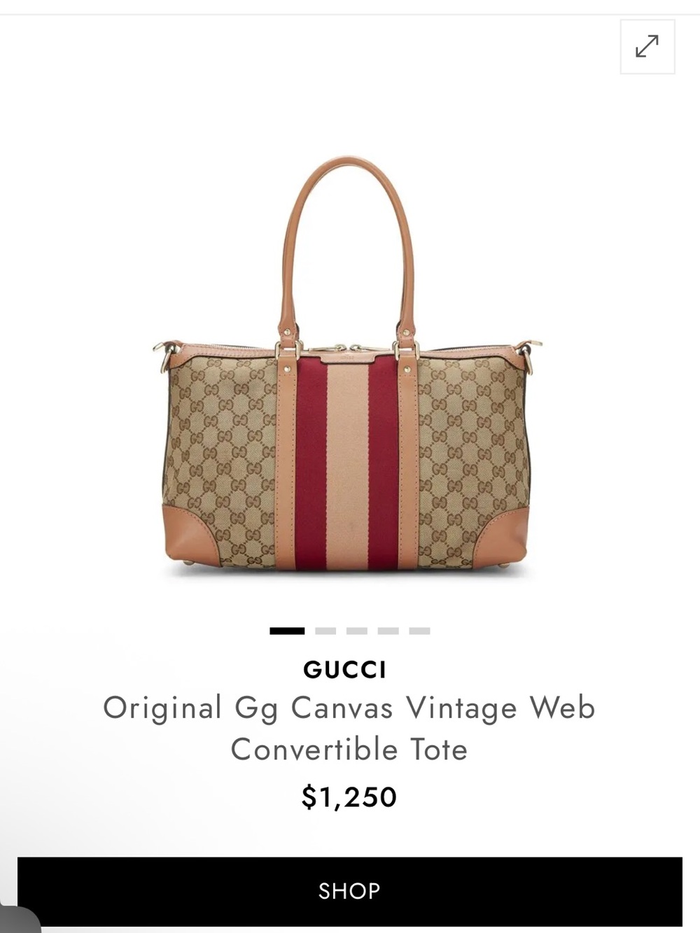 Gucci Web Boston Bag GG Canvas Medium pink crossbody - Picture 15 of 15
